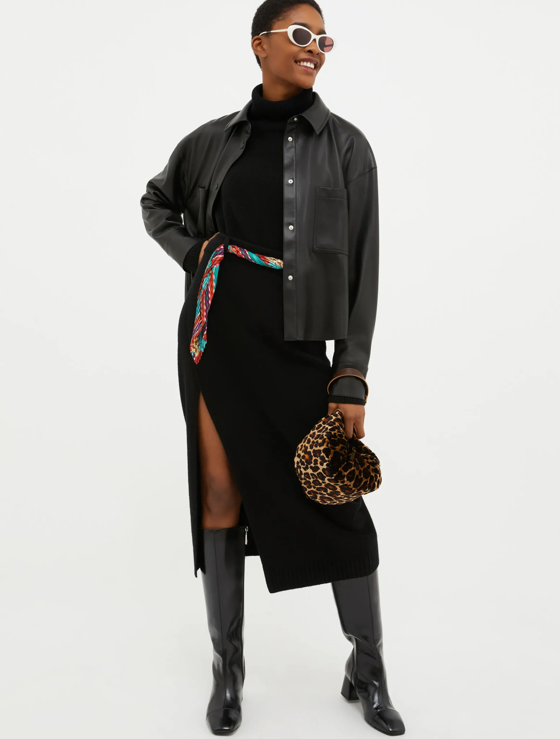 Wool-blend turtleneck