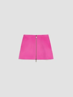 Wool-broadcloth mini skirt