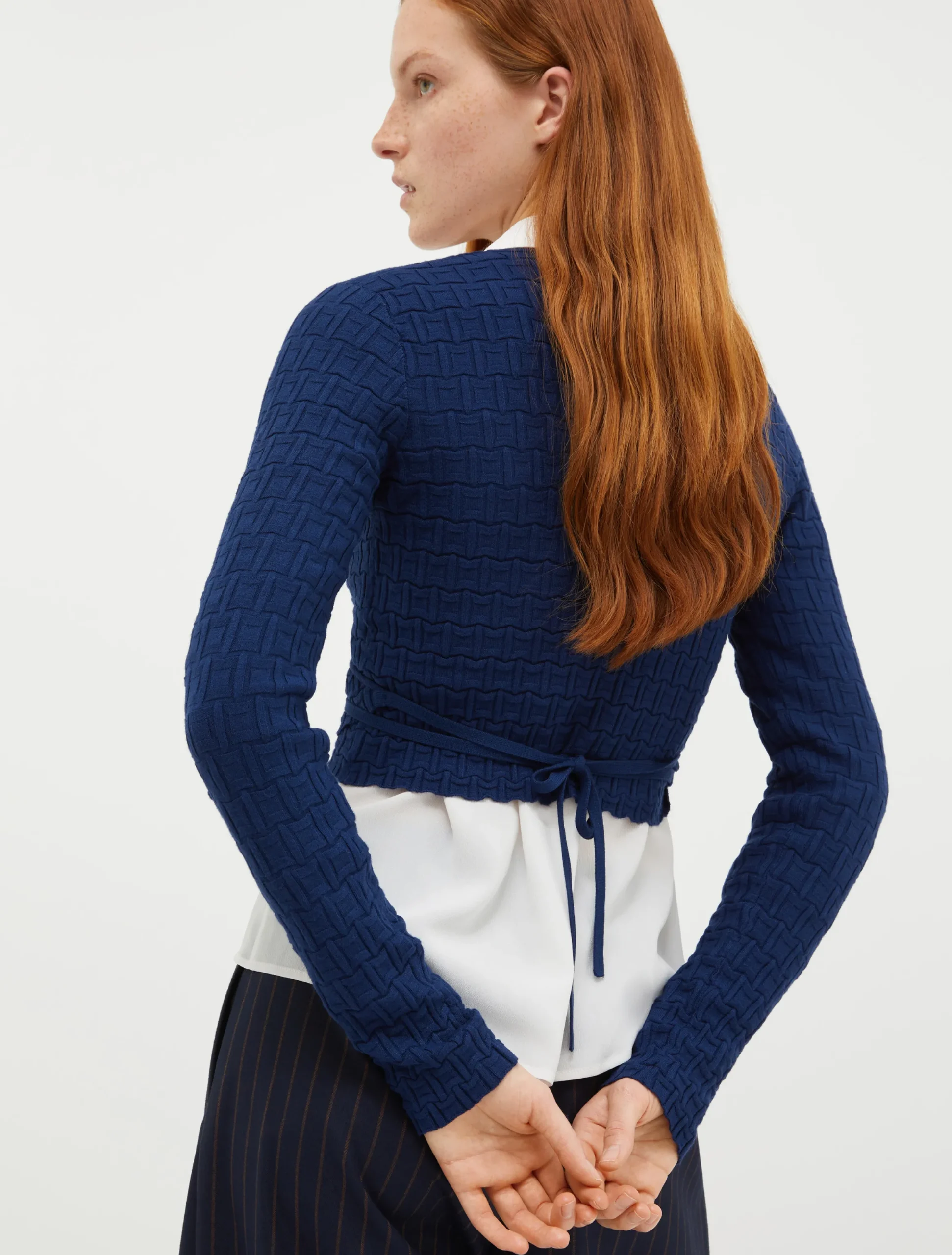 Wrap-over cache-coeur cardigan