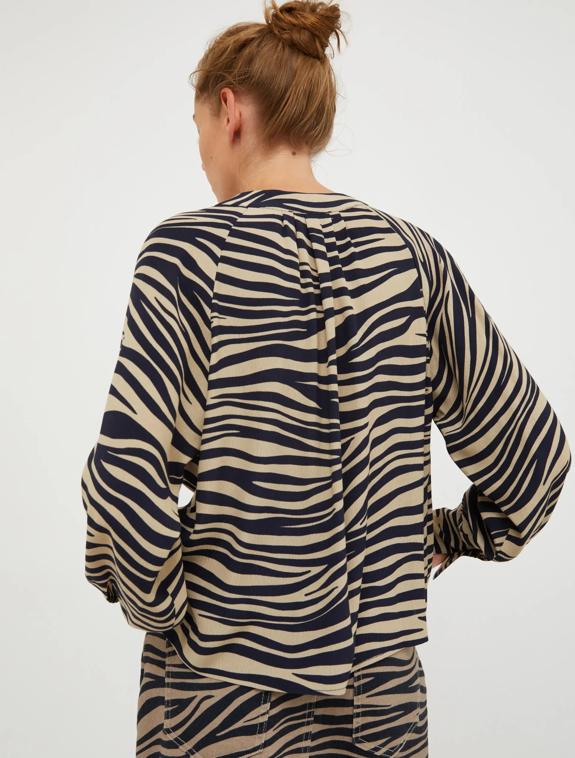 Zebra-print blouse