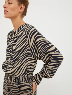 Zebra-print blouse